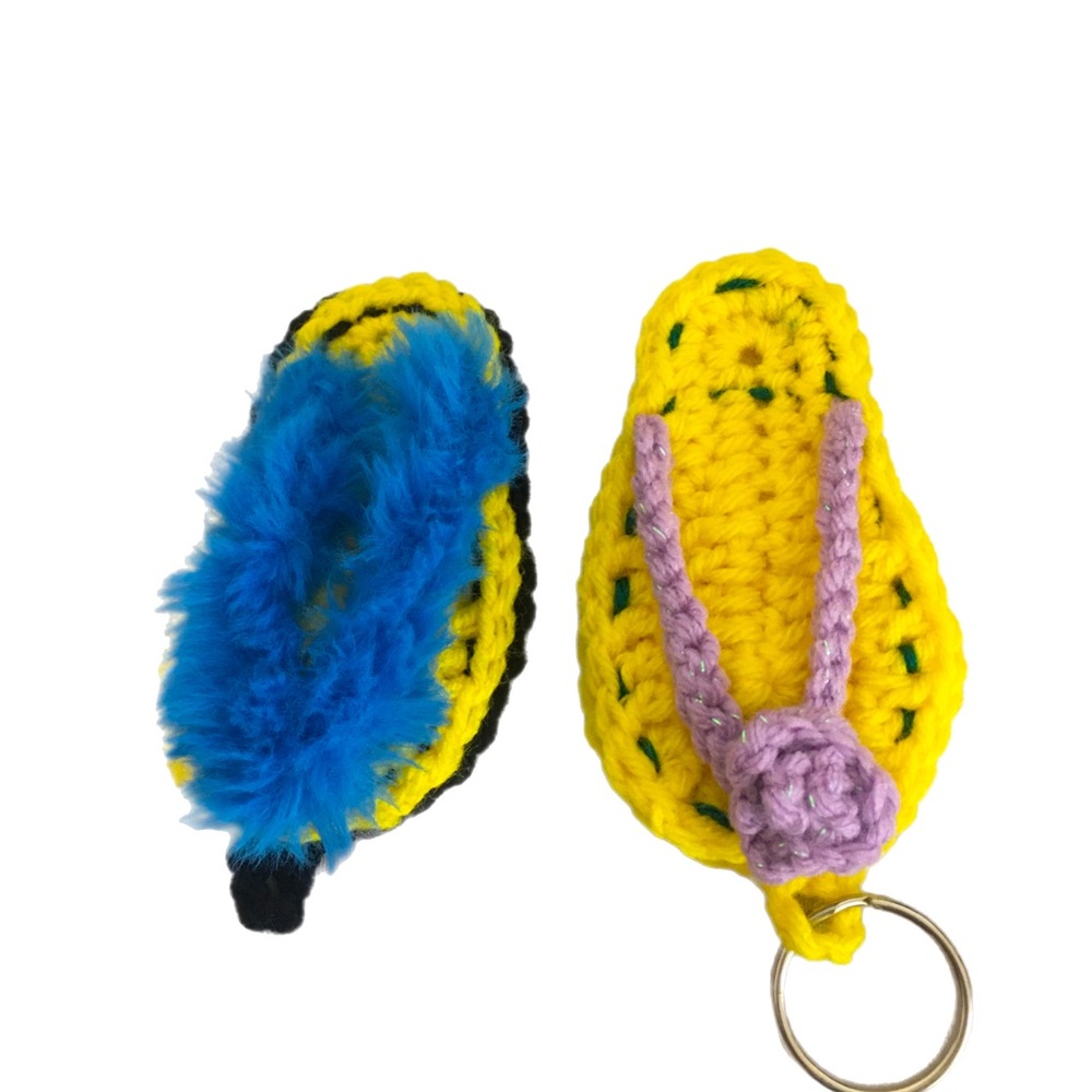 Crochet Sandal Keychains